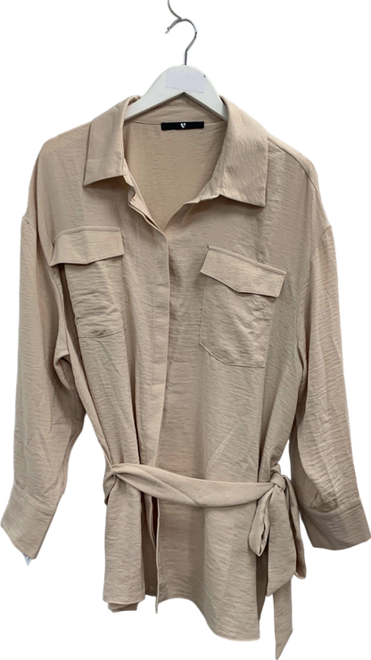 V by Very Beige Wrap Front Top UK 20