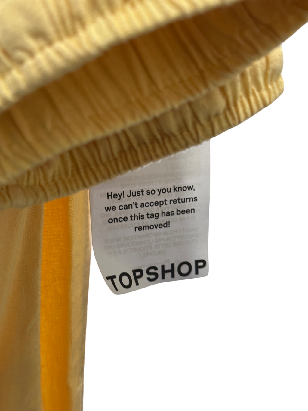 Topshop Yellow Linen Balloon Trouser UK XS