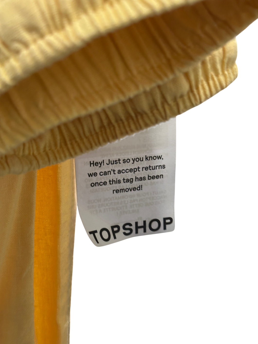 Topshop Yellow Linen Balloon Trouser UK XS