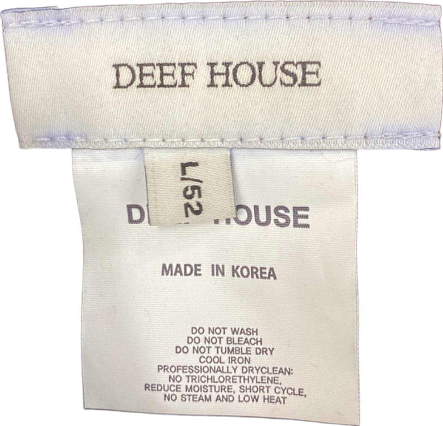 DEEF HOUSE Black Trousers UK Size L (52)