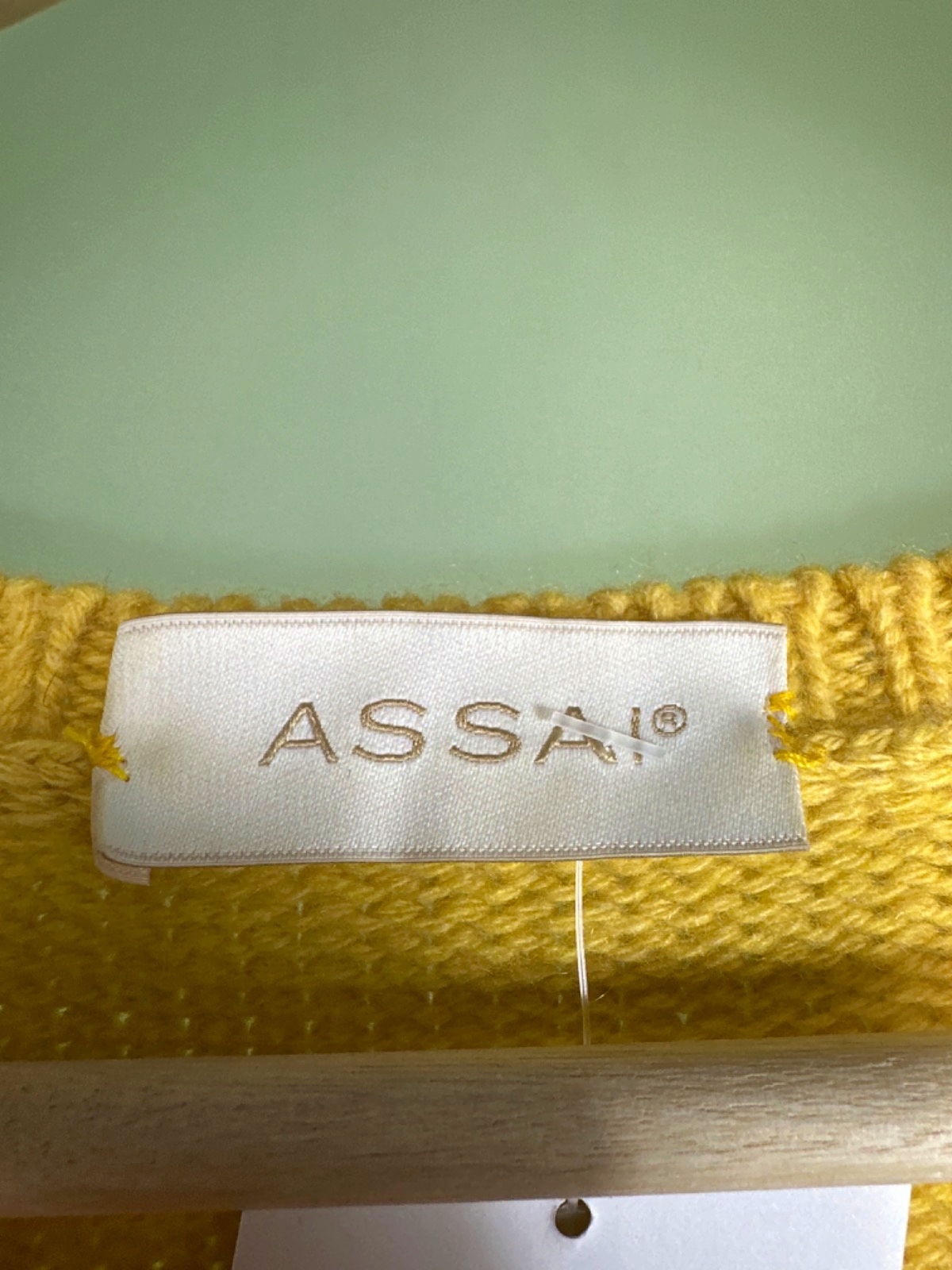 Assai Yellow Cashmere Sleeveless Sweater Vest UK M