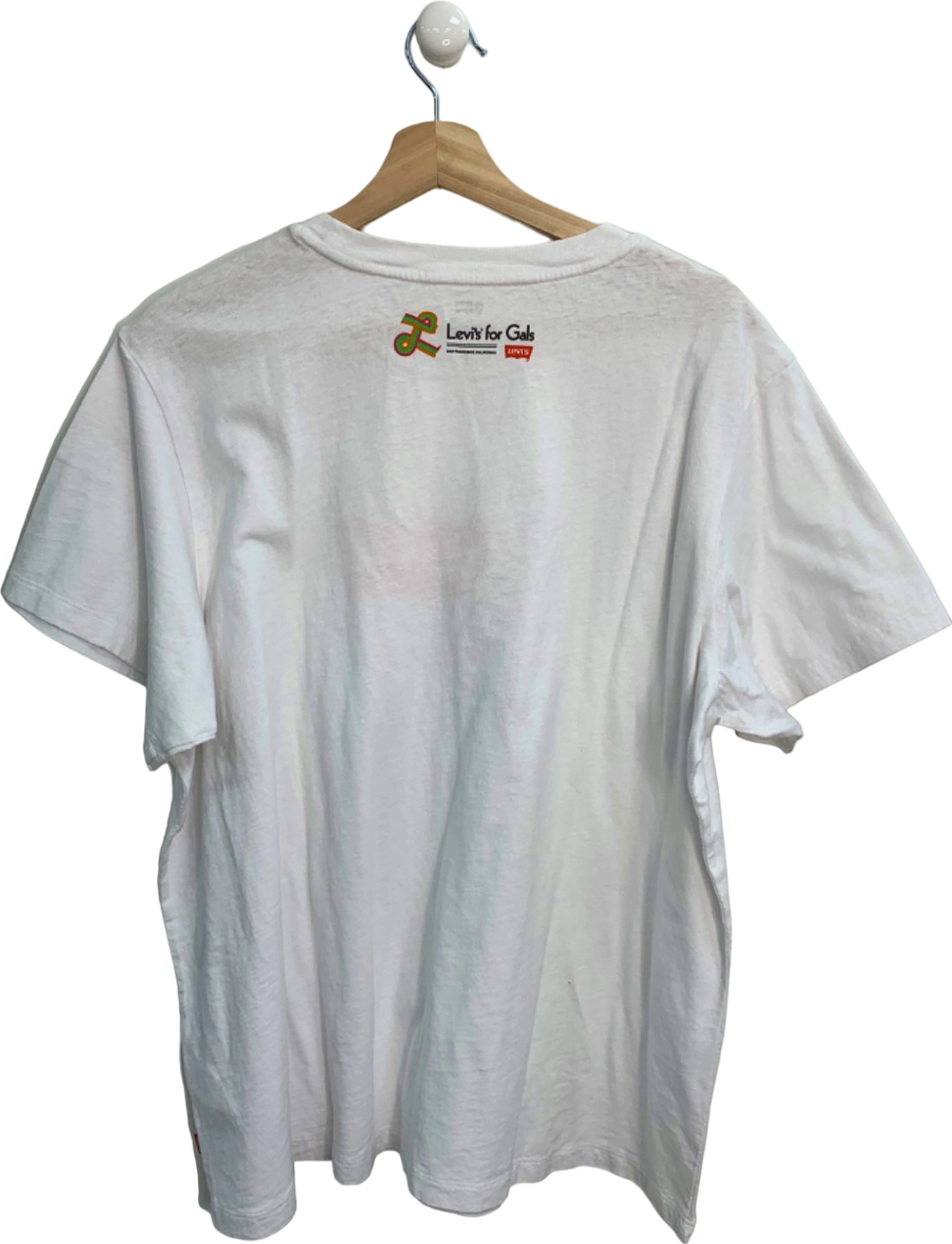 Levi's White Graphic T-Shirt with Cartoon Print XL