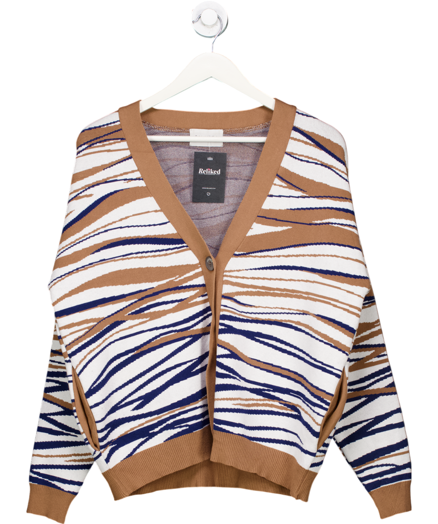 Salanida Beige Beach Wave Cardigan One Size
