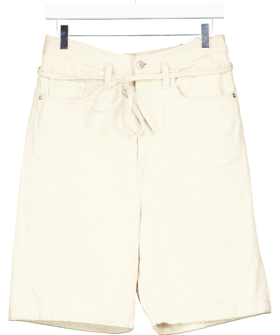 & Other Stories Beige Tie Waist Shorts UK 6