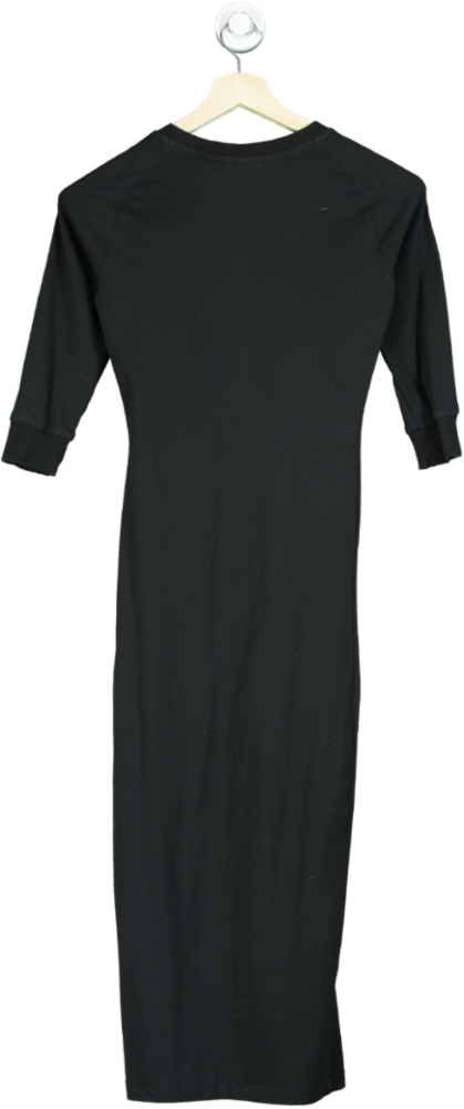 Adidas Black Three-Stripe Midi Dress UK 6