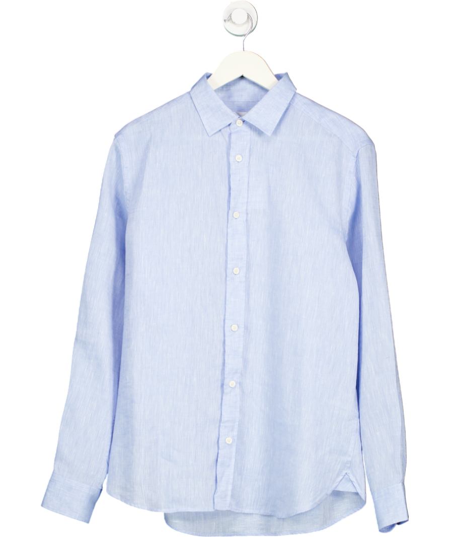 Beaufort & Blake Blue 100% Linen Shirt UK M