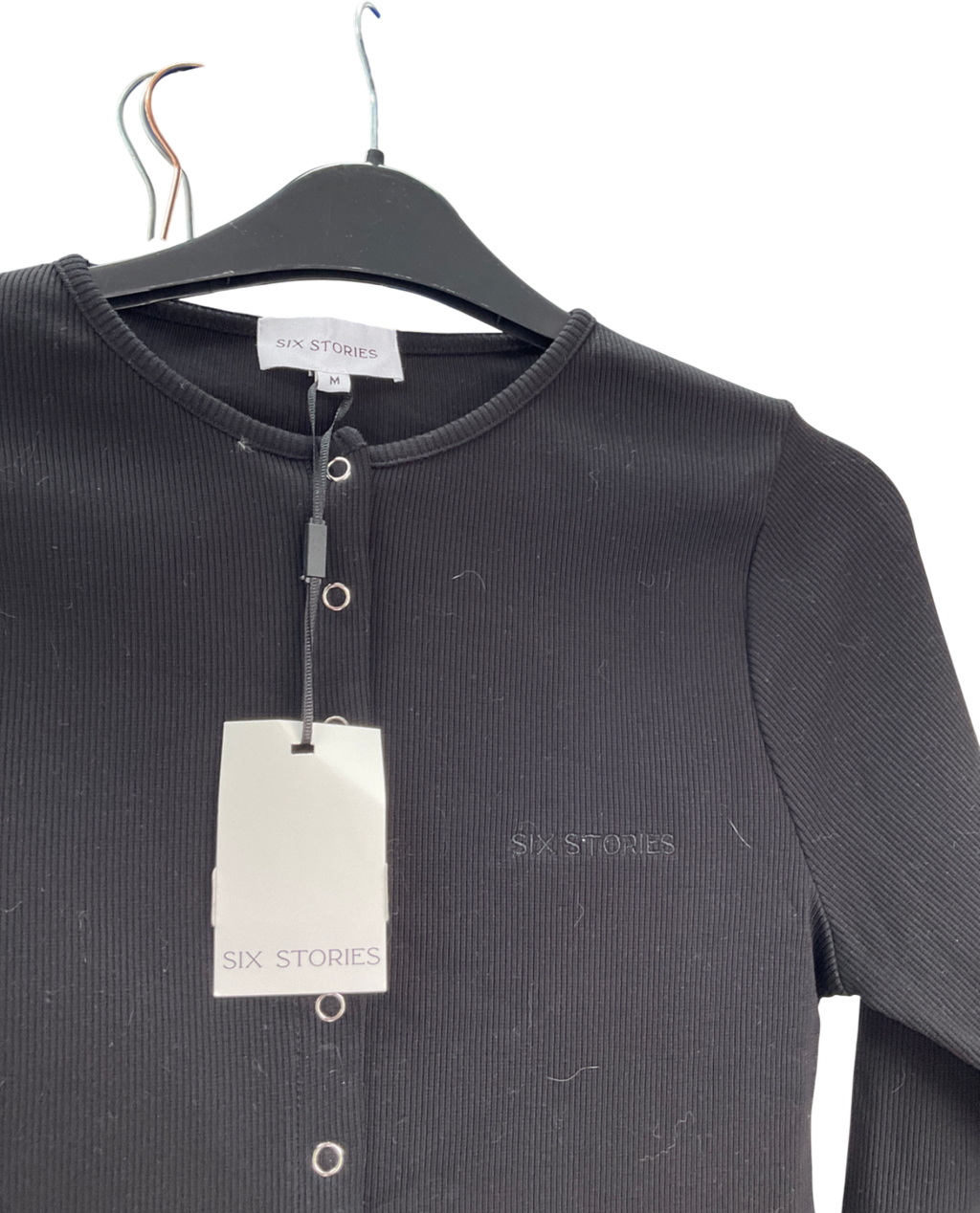 Brandy Melville Black Ribbed Cardigan UK M