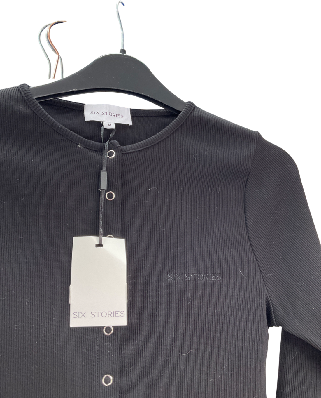 Brandy Melville Black Ribbed Cardigan UK M