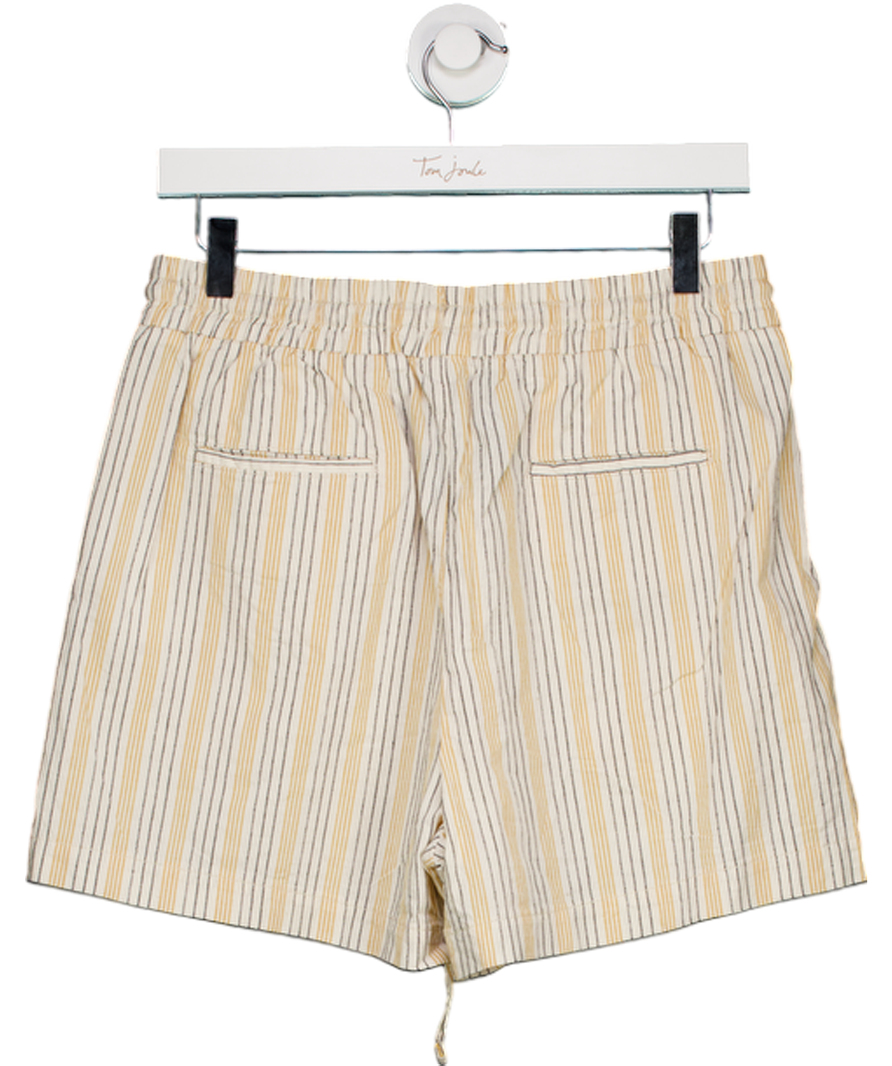 Aligne Cream Striped High Waisted Shorts UK 12