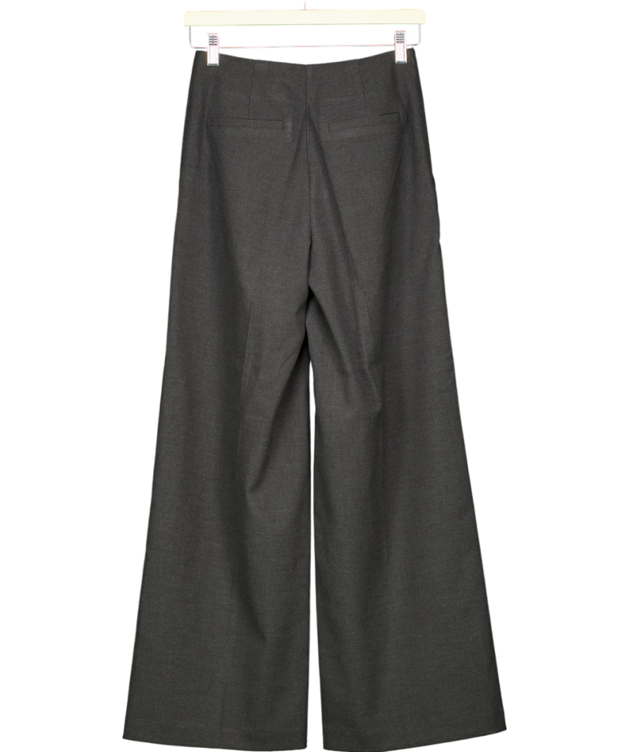 FOREVER NEW Grey Frieda High Waist Wide Leg Pant UK 6