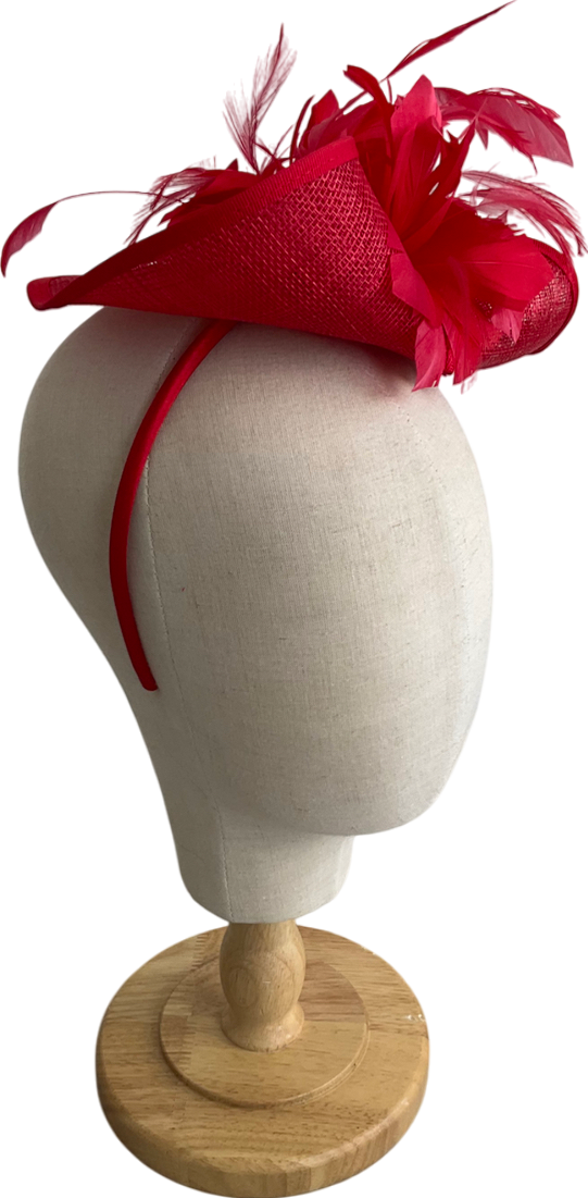 Coast Red Feather Flower Fascinator One Size