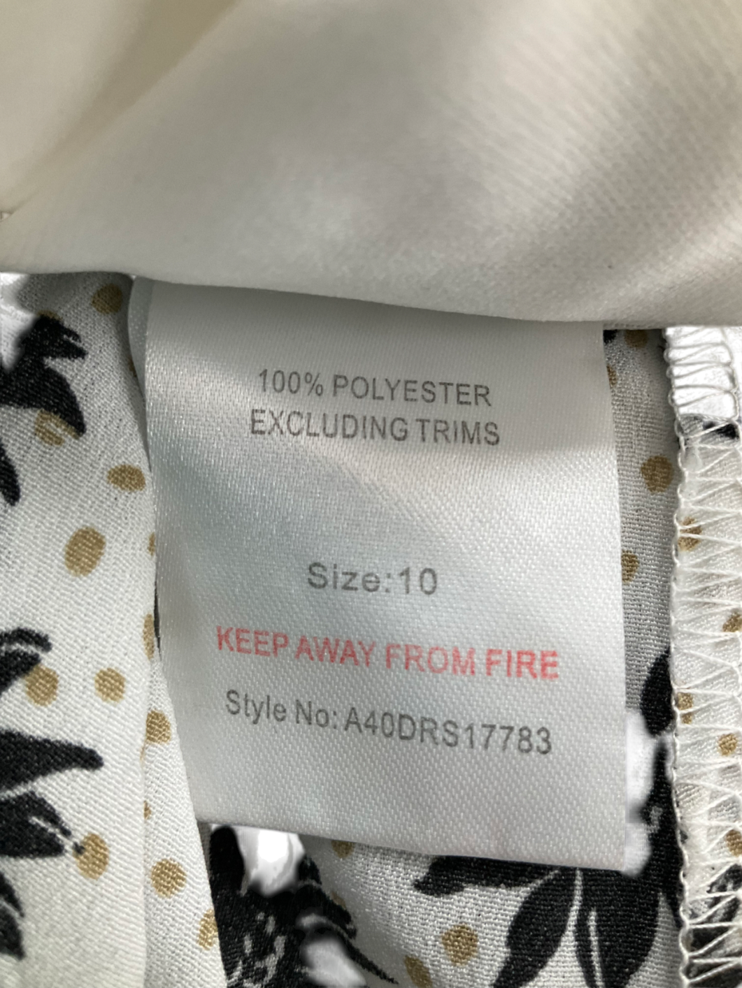 Urban Bliss White Floral Print Mini Dress UK 10