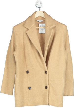 Vince. Camel Double-Breasted Peacoat UK S