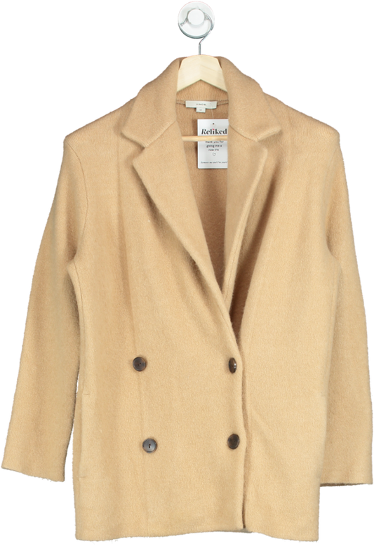 Vince. Camel Double-Breasted Peacoat UK S