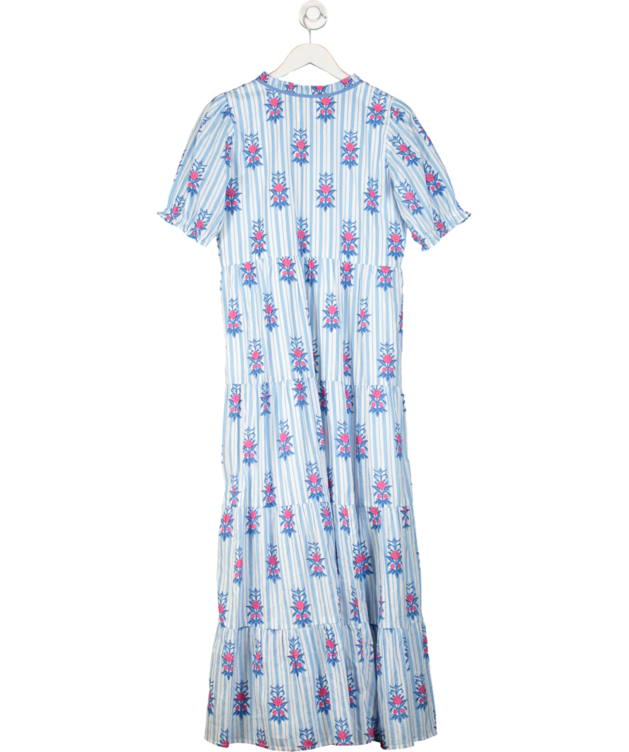 Lexy London Blue Tasha Maxi Dress UK 10