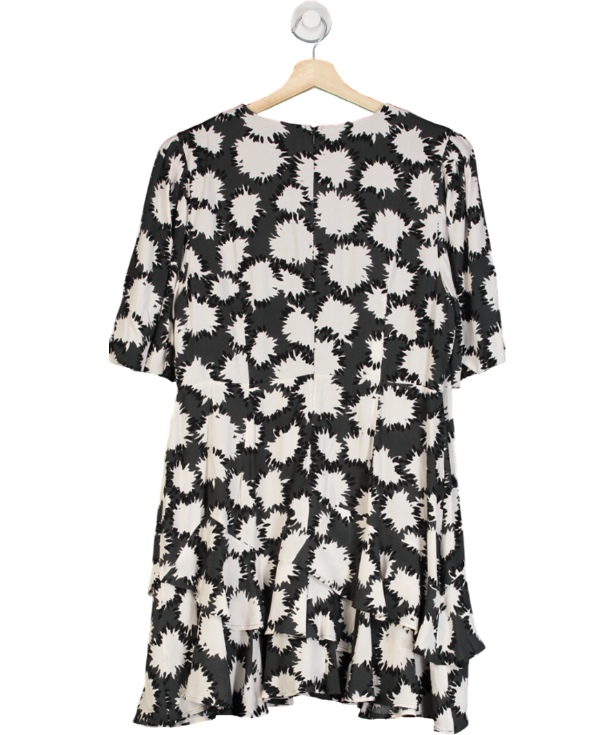 Mint Velvet Black Abstract Print Mini Dress UK 16