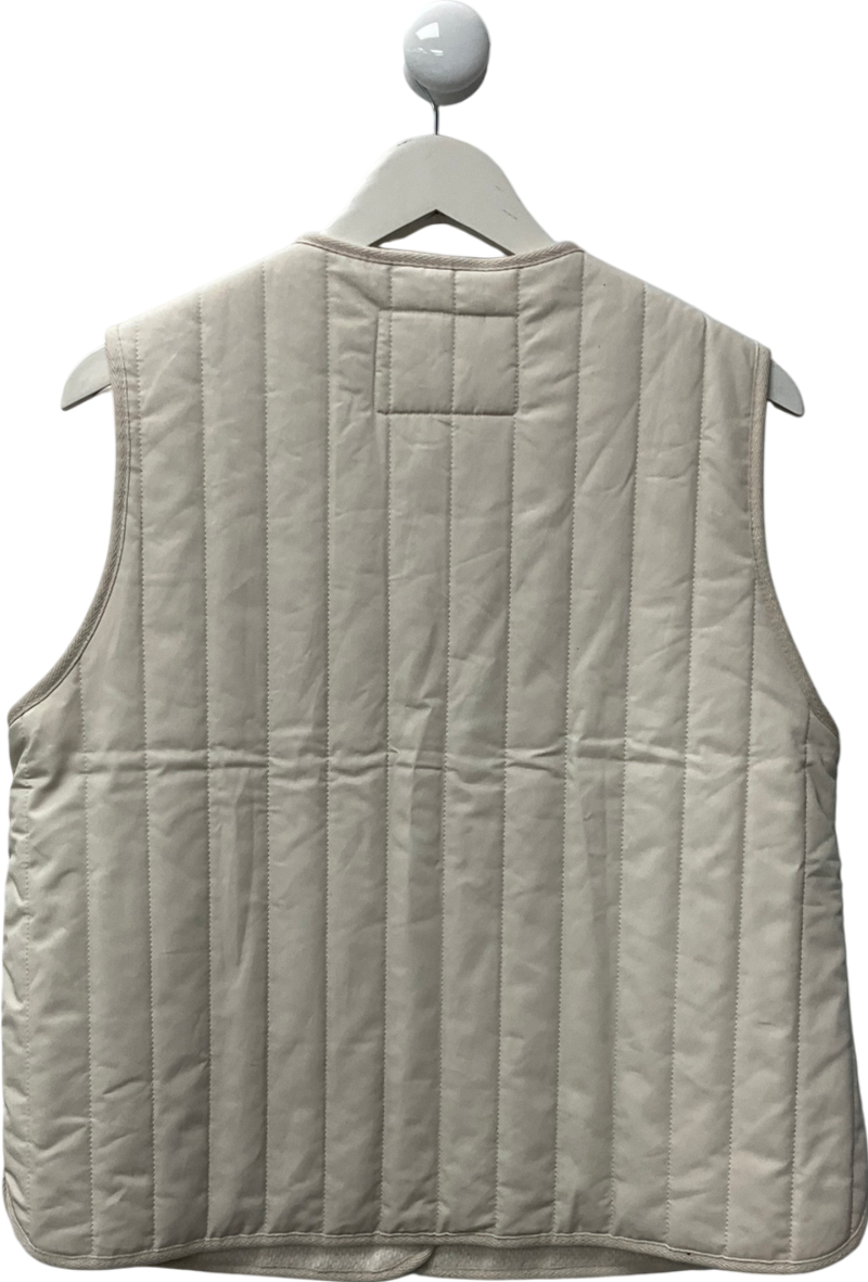White Stuff White Emma Quilted Organic Cotton Gilet UK 14
