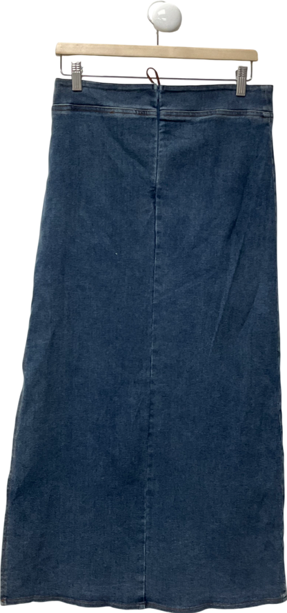 Motelrocks Lafille Denim Maxi Skirt In Blue Wash UK M