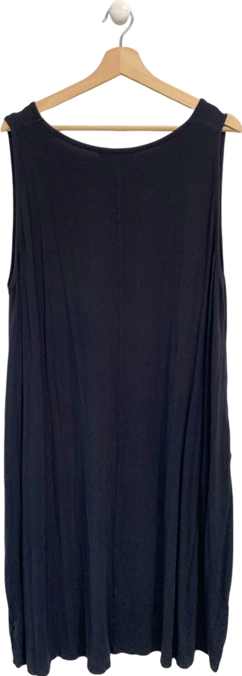 Yours Black Sleeveless Tunic Dress with Pockets UK 26-28