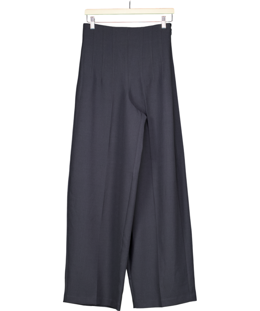 ASOS Grey High Waist Wide Leg Trousers UK 8