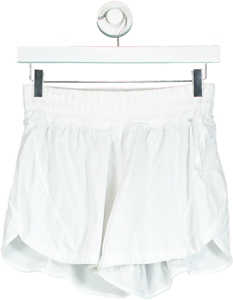 Lululemon White Swiftly Tech Shorts UK M