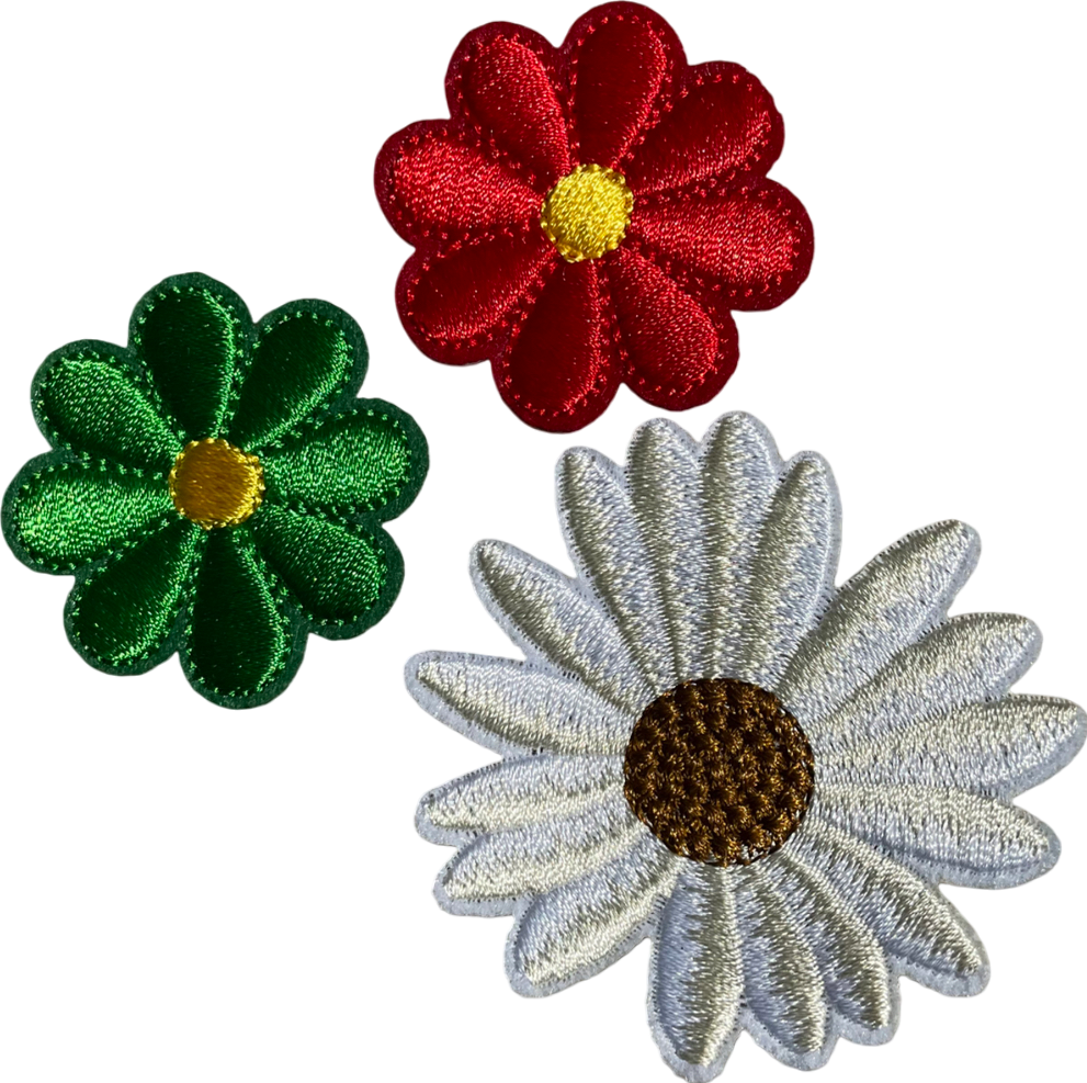 Multicoloured Butterfly And Flower Appliqué Patches One Size