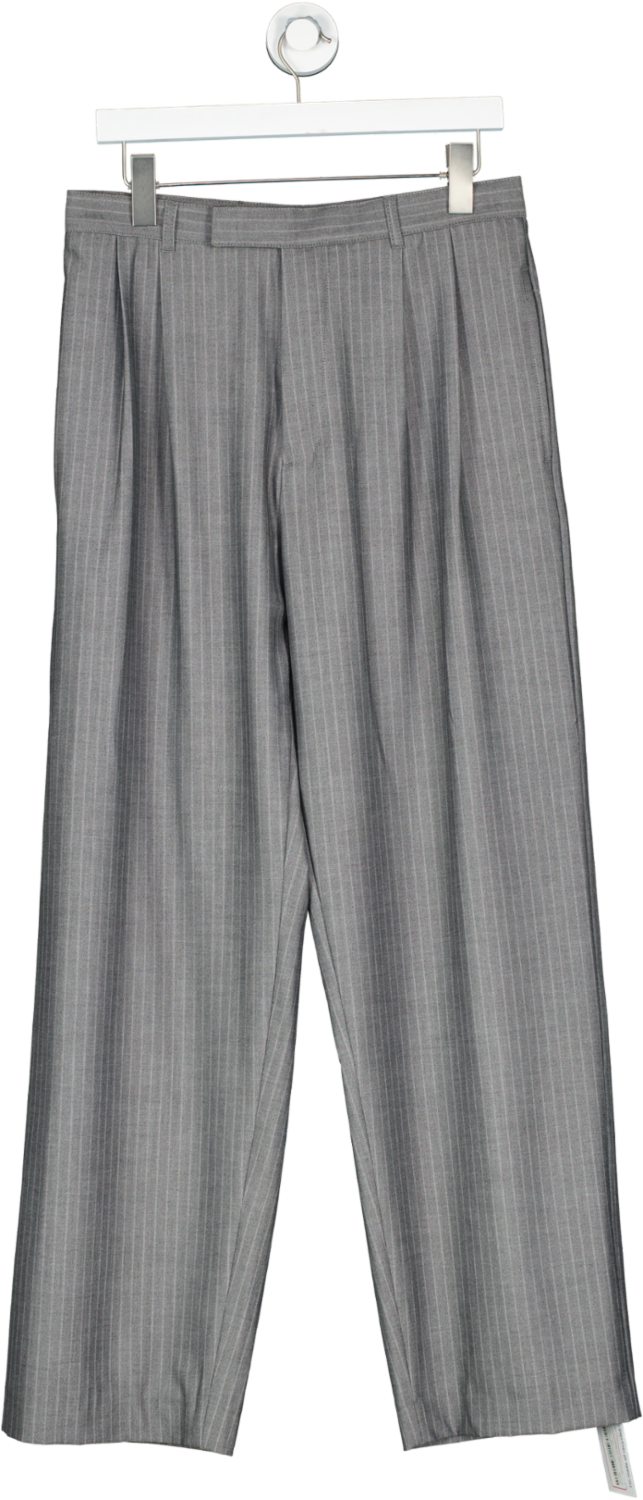 Moné Pleated Trouser 2.0 - Grey Pinstripe W32