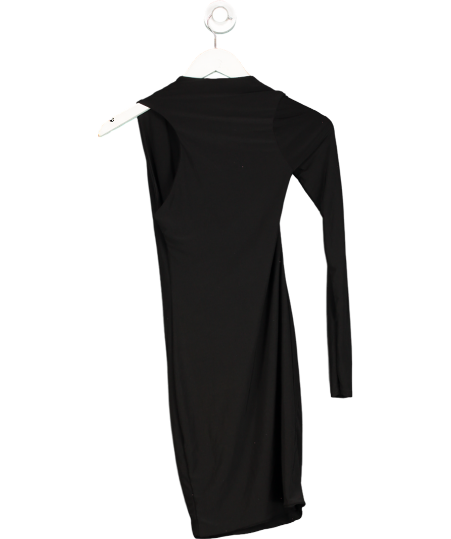 Club L Black Onbe-shoulder Bodycon Mini Dress UK 6