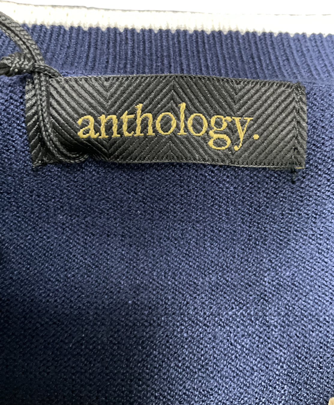 Blue Anthology Navy Contrast Trim Cardigan UK 12
