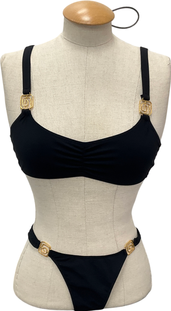 caro luna Black Dafne 2-piece Jersey Bikini Set UK S