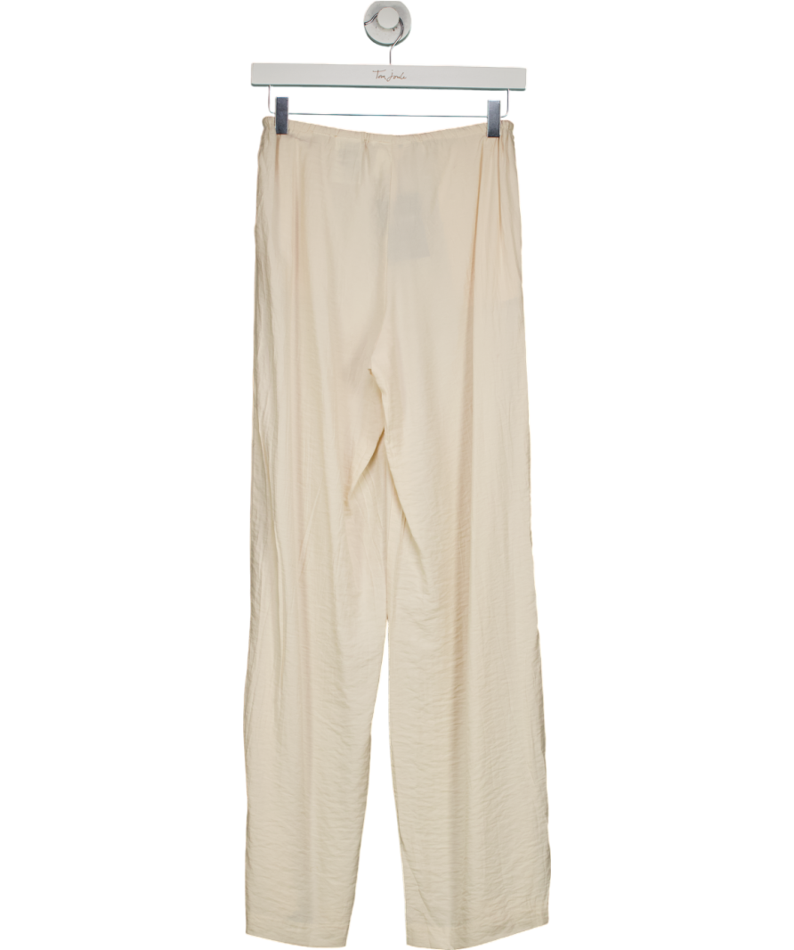 H&M Cream Wide Leg Trousers UK XS