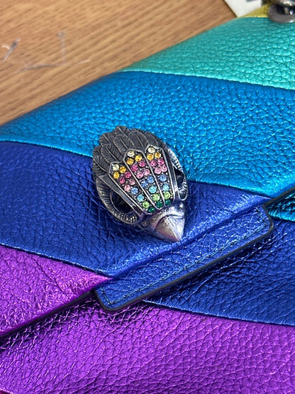 Kurt Geiger Multicoloured Metallic Rainbow Leather Kensington Bag