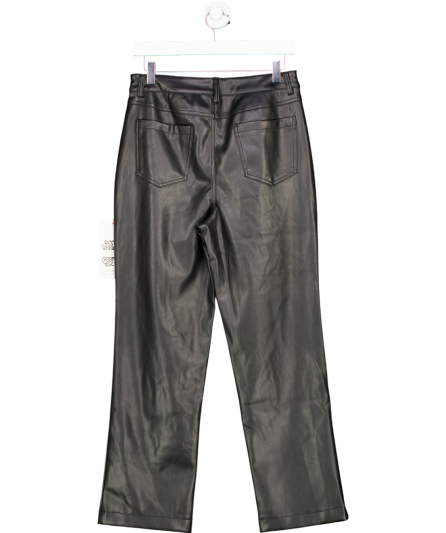 Never Fully Dressed Black Vegan Leather Trousers UK 10