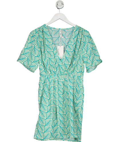 MANGO Green Short Printed Wrap Dress UK 8