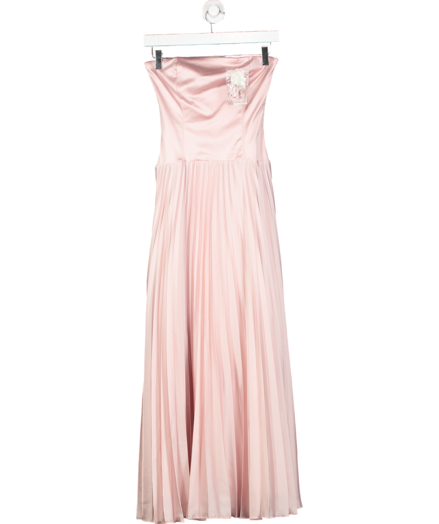 Abercrombie & Fitch Pink Strapless Flowy Maxi Dress UK XS