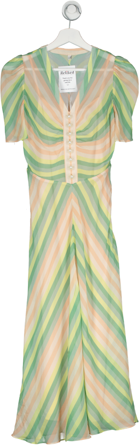 LK Bennett Multicoloured Holzer Silk Striped Dress UK 6