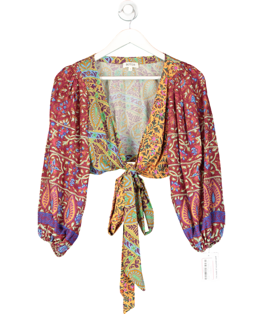 BOTEH Multicoloured Es Canar Wrap Top UK XS