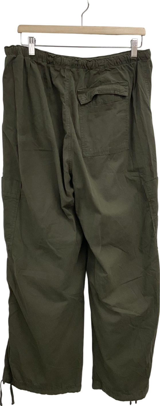 Jaded London Green Parachute Cargo Pants UK S