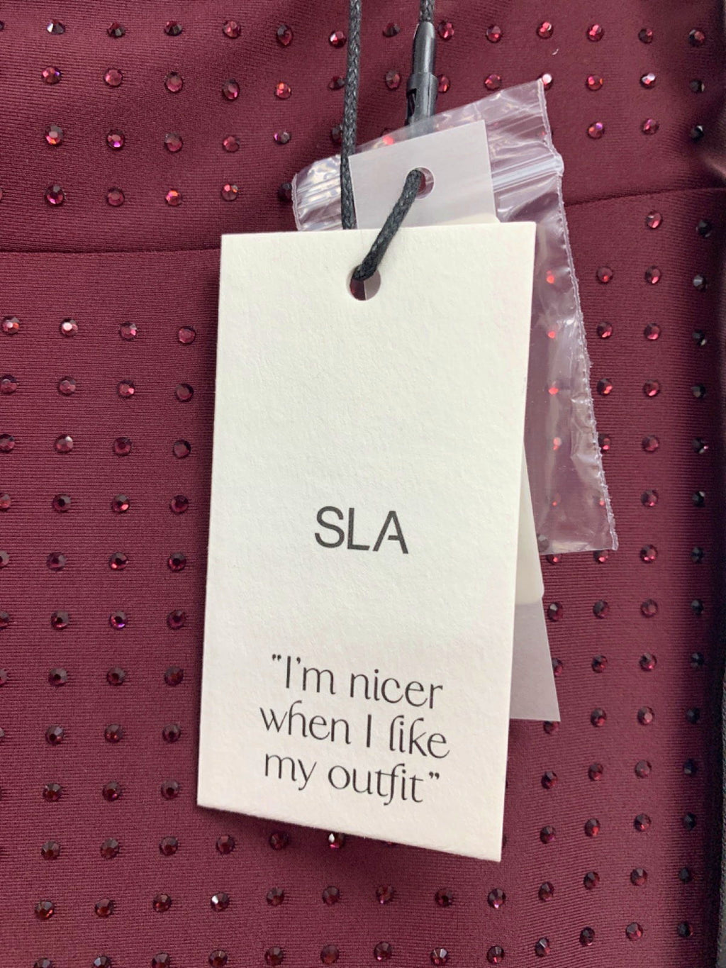 SLA Plum Nola Diamante Leggings XS