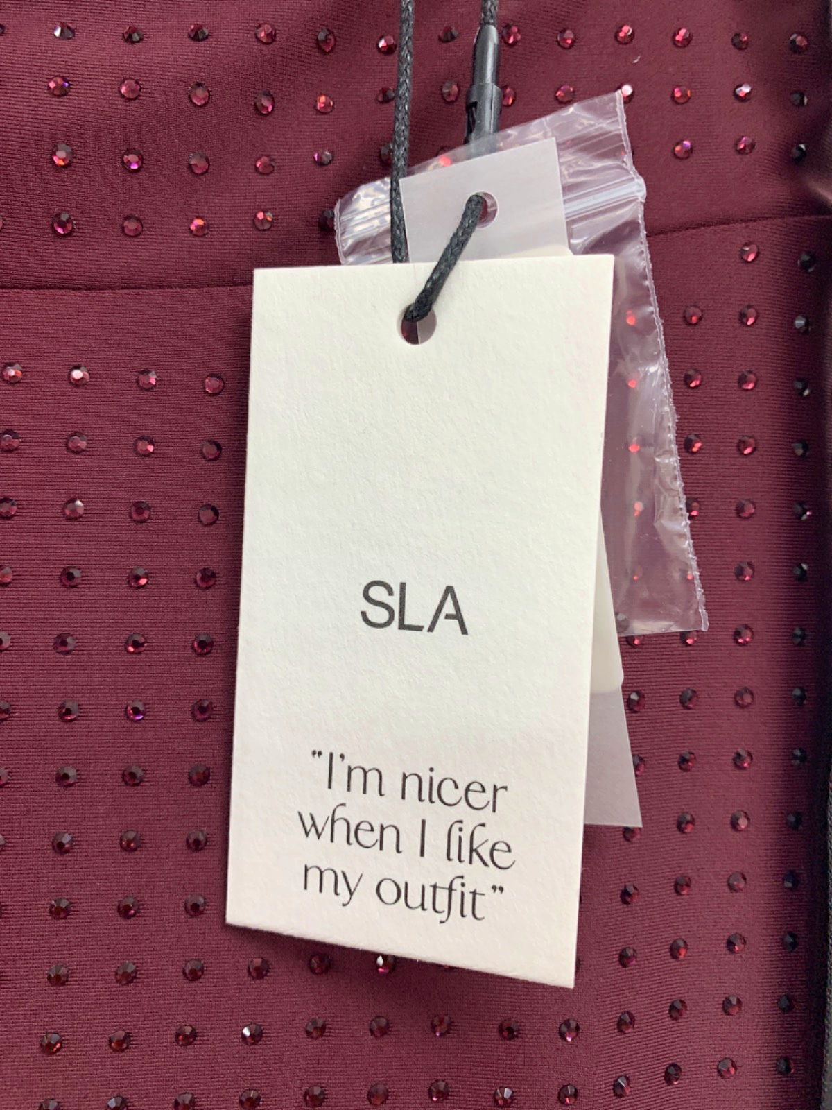 SLA Plum Nola Diamante Leggings XS