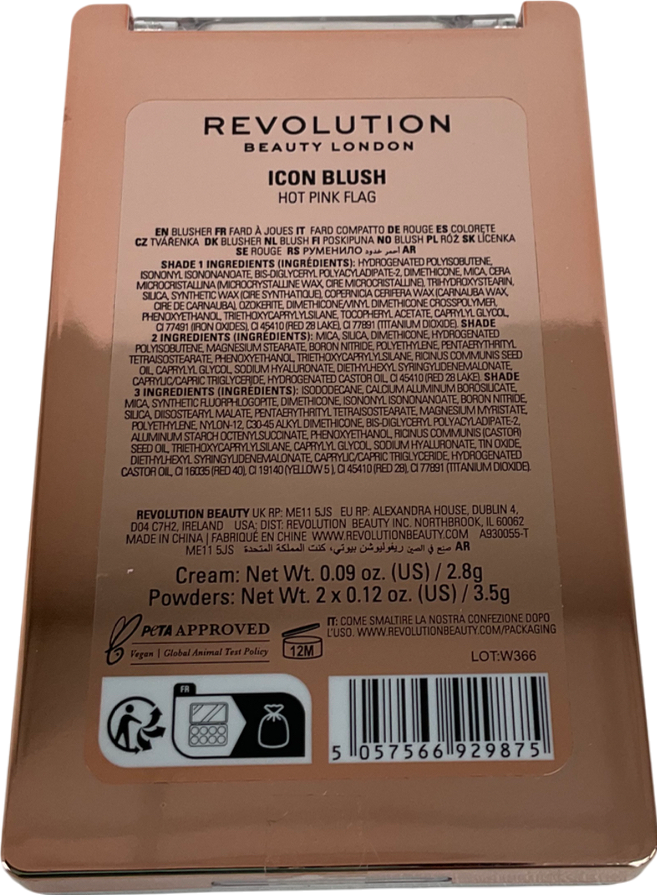 Revolution Icon Blush Palette Hot Pink Flag 3.5g