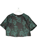 Monsoon Green Floral Print Blouse UK 16