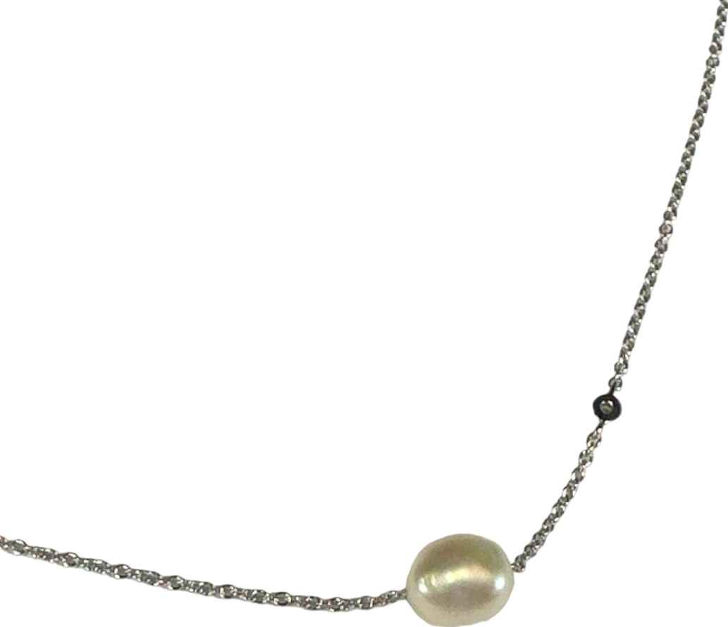 Ania Haie Silver Pearl of Wisdom Pearl Necklace