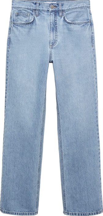 MANGO Blue Mid Rise Straight Jeans - Matilda BNWT UK 14
