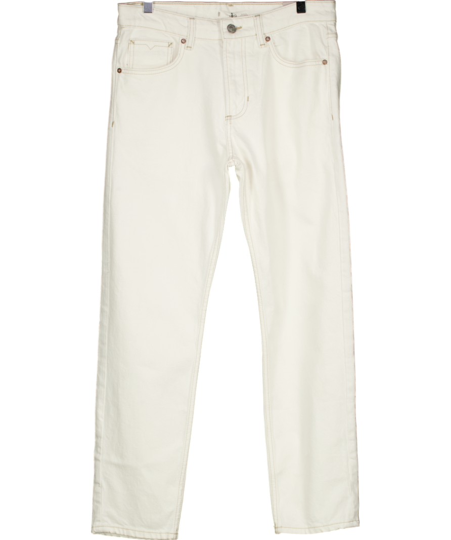 MANGO White Ben Tapered Cropped Jeans W30