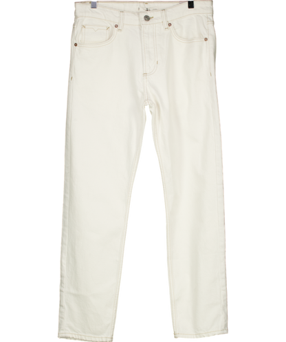 MANGO White Ben Tapered Cropped Jeans W30