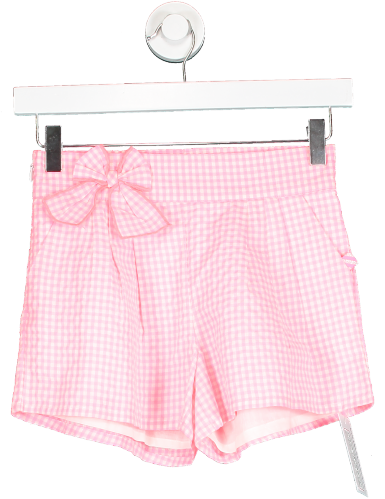 Children Worldwide Fashion Pink Gingham Shorts 10 Years