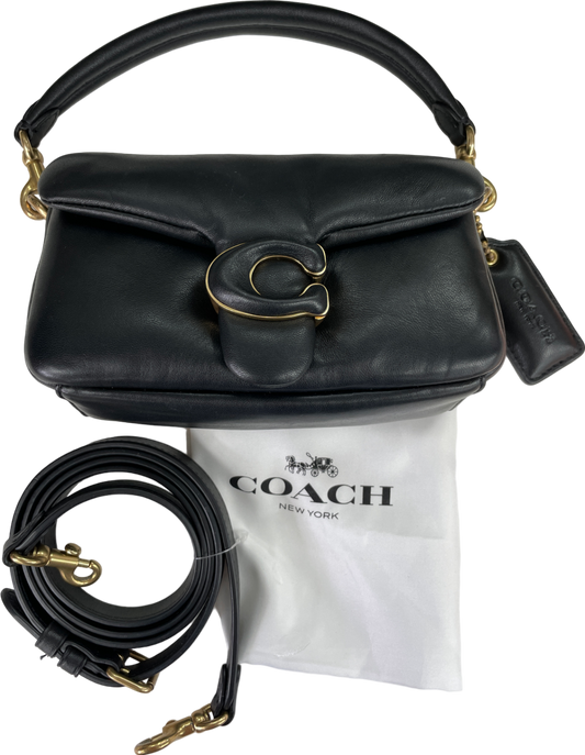Coach Pillow Tabby Small Leather Shoulder Bag - Black