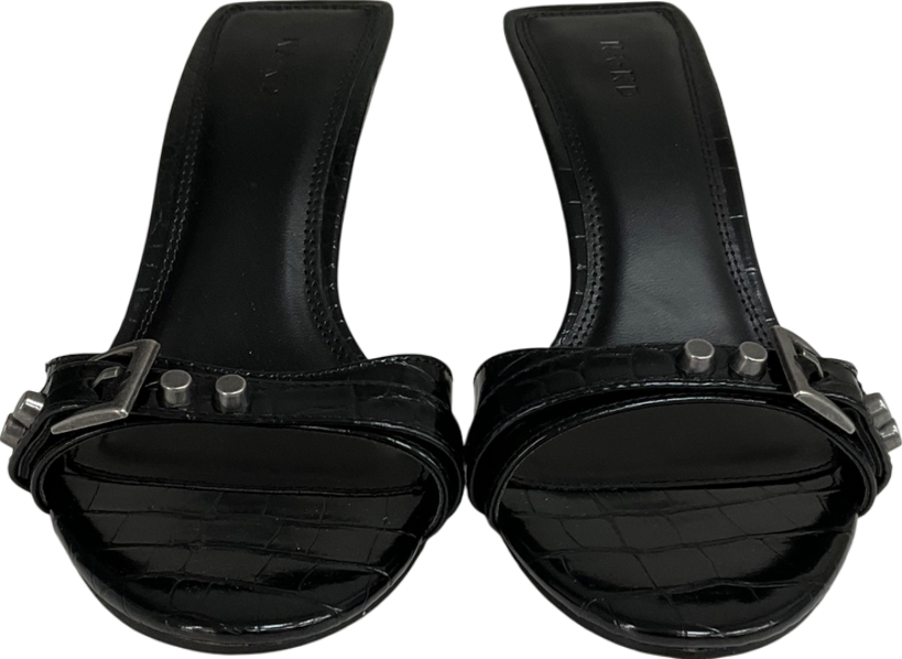 NA-KD Black Hardware Detailed Mules UK 4 EU 37 👠