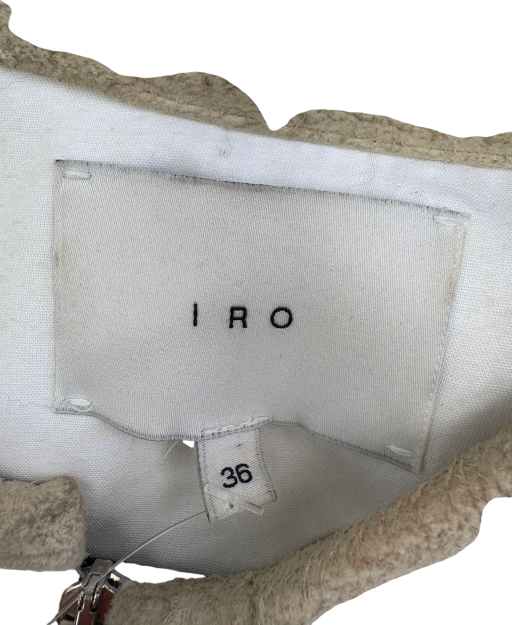 IRO White Amiya Zip Up Jacket UK 8